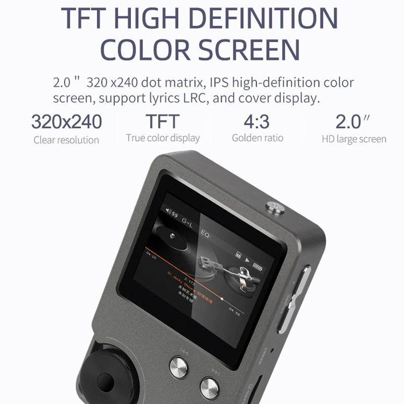 Lossless Dsd256 Music Player Silver Gray - With 64Gb Tf Card 8