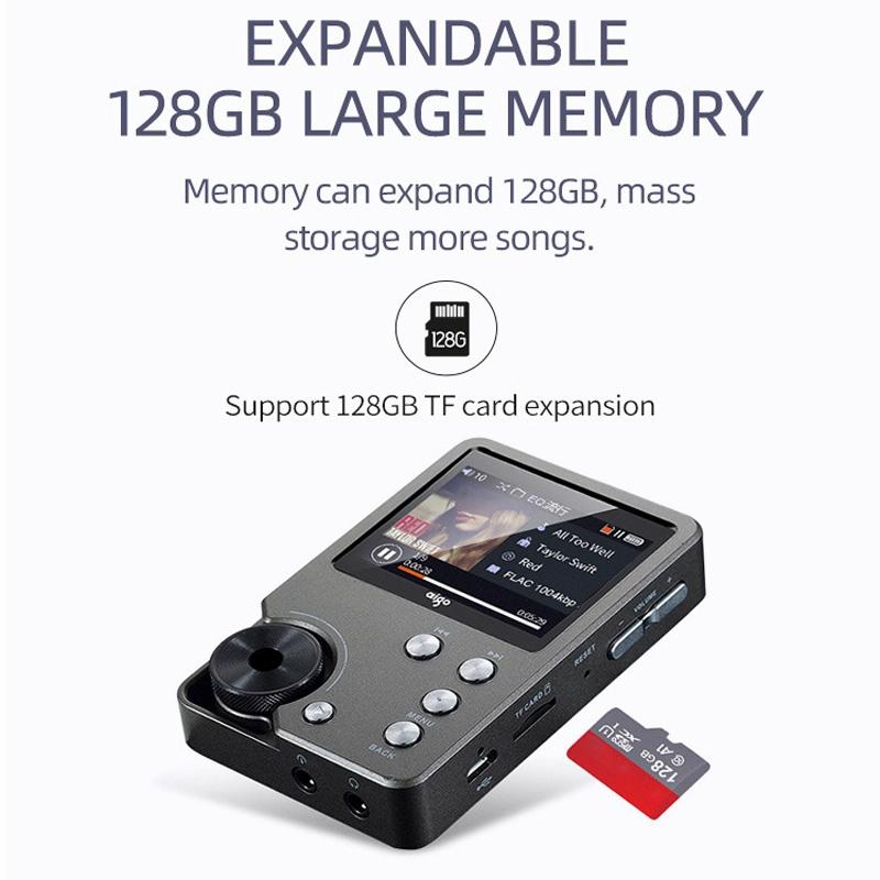 Lossless Dsd256 Music Player Silver Gray - With 64Gb Tf Card 9