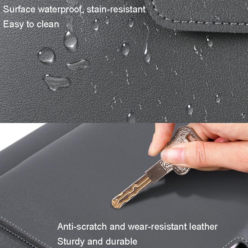 Waterproof Elastic Button Laptop Handbag - Pu Material - Black - 15.4/16 Inch 8