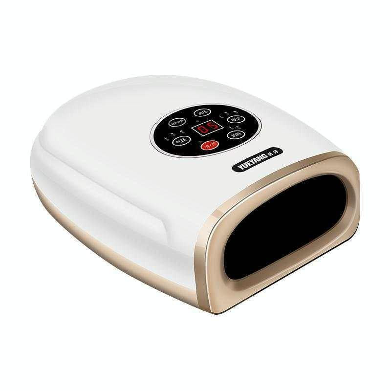 Hand Finger Joint Massager Wrist Palm Physiotherapy Mouse Meridian Acupoint Charging Amber Gold - Pearl White 11