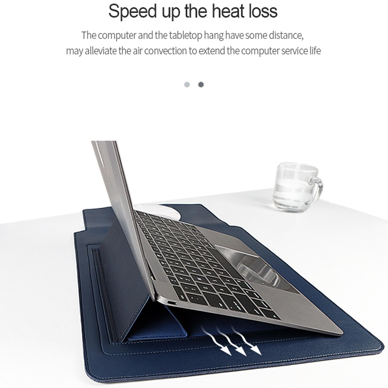 3-in-1 Multifunctional Laptop Bag for 14.1-15.4 Inch Devices in Pu Material - Sapphire Blue 7
