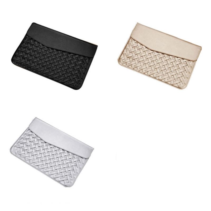 12 Inch Hand-Woven Notebook Liner Bag For Computers - Black 3