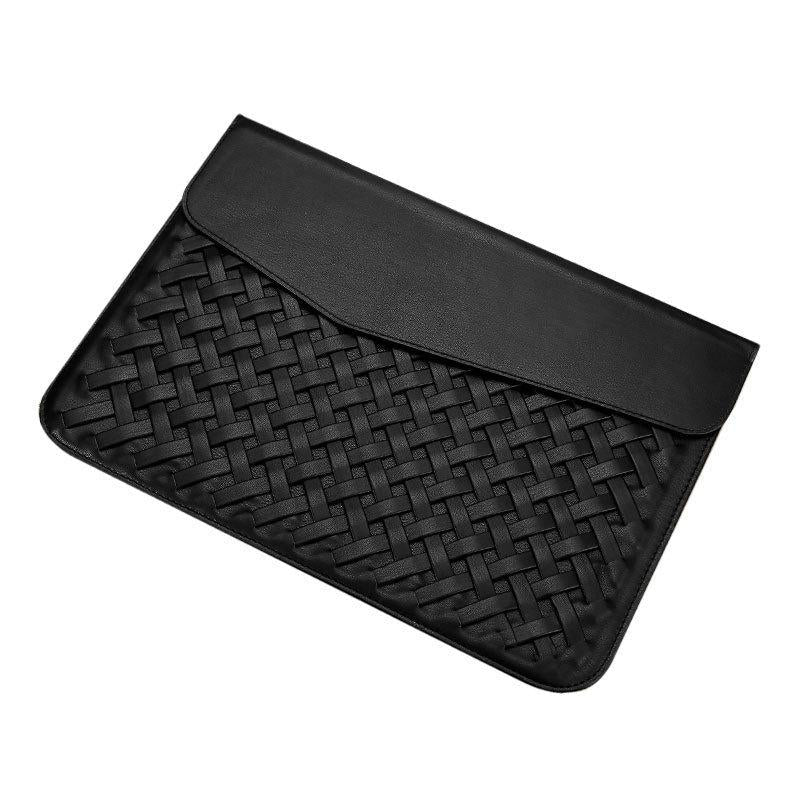 12 Inch Hand-Woven Notebook Liner Bag For Computers - Black 9