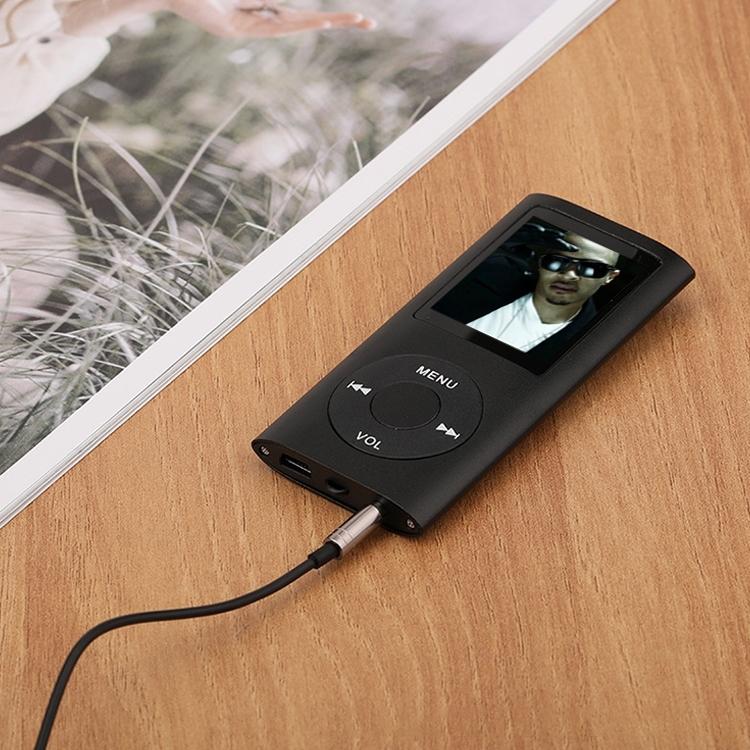 1.8 Inch Metal Mp4 Player + 16G Tf Card + Earphone + Cable - Black - With Earphone+Cable 9