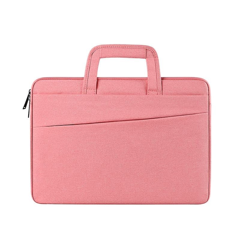 Multi-compartment Waterproof Laptop Briefcase - Fits 14.1-15.4 Inches - Rose Pink 10
