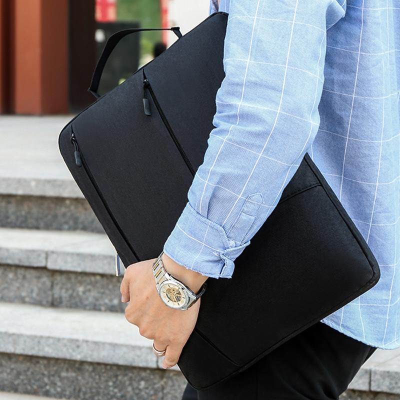 Portable Laptop Handbag - Fits 15.6-17 Inch - Casual Design - Grey 8