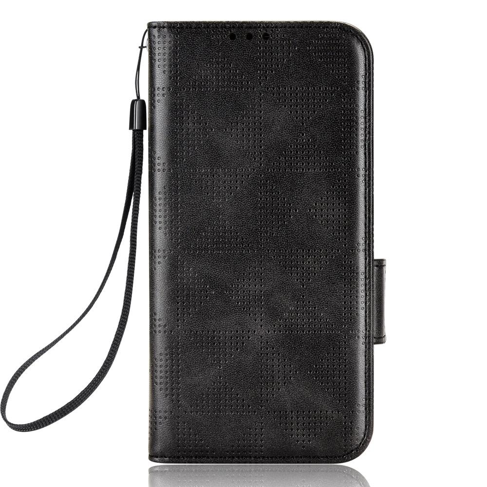 For Samsung Galaxy Z Fold4 5G Symmetrical Leather Triangle Phone Case - Black 9