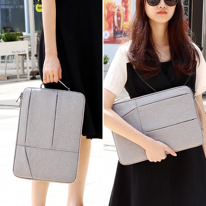 Waterproof Laptop Handbag - 15.6 Inches Shock-absorbing & Large-capacity - Grey 6