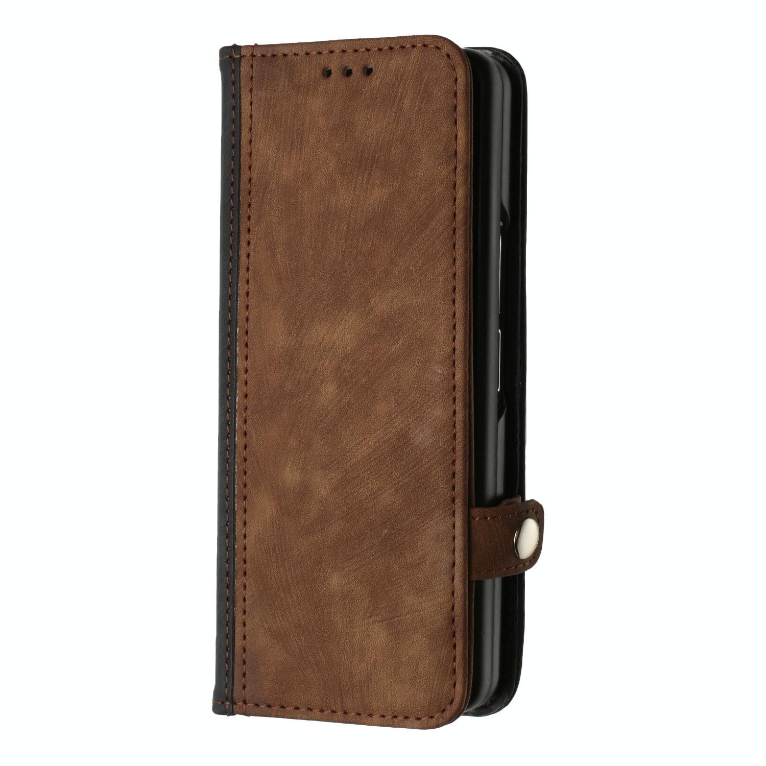 For Samsung Galaxy Z Fold4 5G Leather Phone Case With Side Buckle - Royal Blue 12