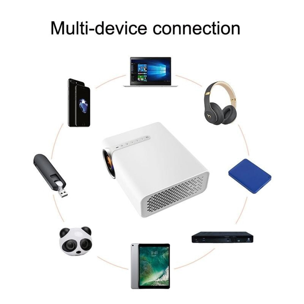 1080P Wireless Screen Mirroring Projector - Small Led - Black 4