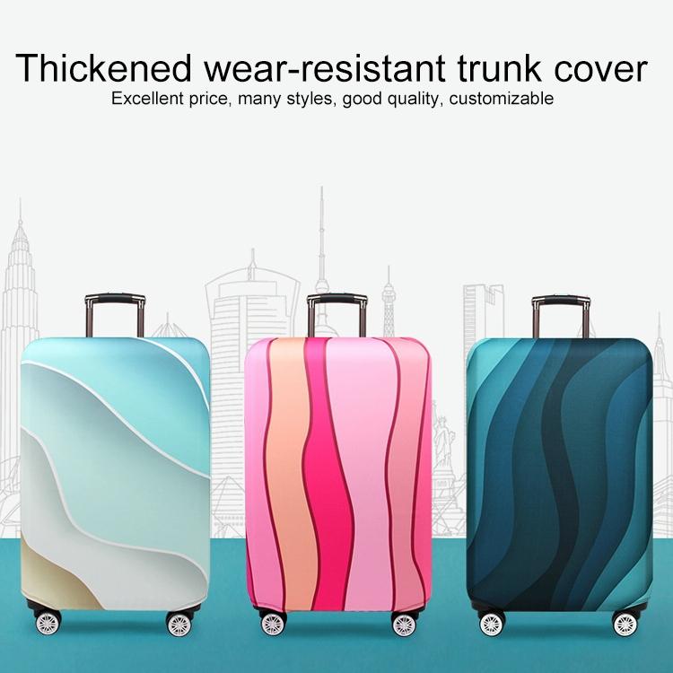 Protective Elastic Luggage Covers - 25-28 Inch - Resistant to Abrasion and Dust - Green Ripple 13