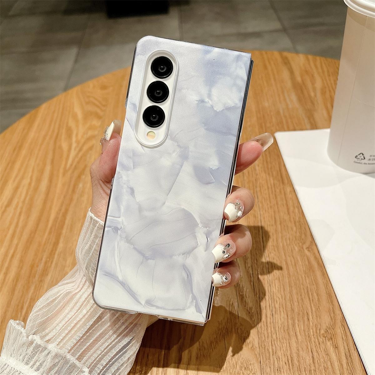 For Samsung Galaxy Z Fold4 5G Shockproof Full Coverage Porcelain Case Samsung Galaxy Fold3 4 - White 6