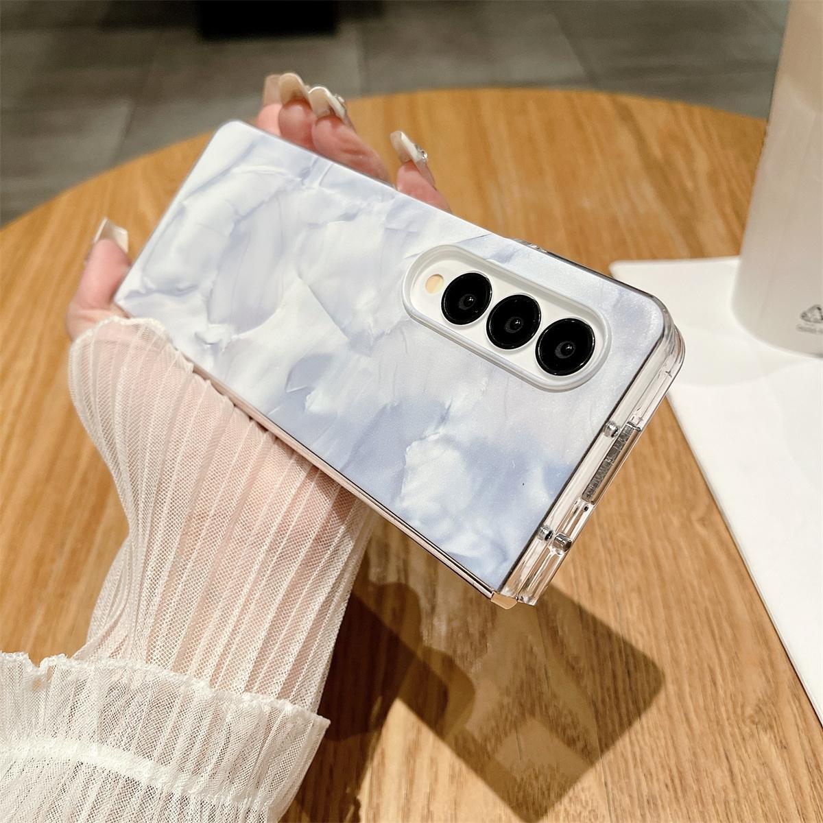 For Samsung Galaxy Z Fold4 5G Shockproof Full Coverage Porcelain Case Samsung Galaxy Fold3 4 - White 7
