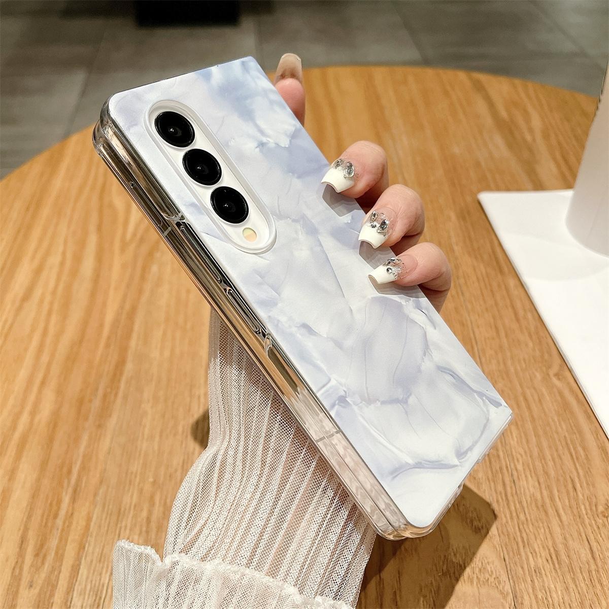 For Samsung Galaxy Z Fold4 5G Shockproof Full Coverage Porcelain Case Samsung Galaxy Fold3 4 - White 8