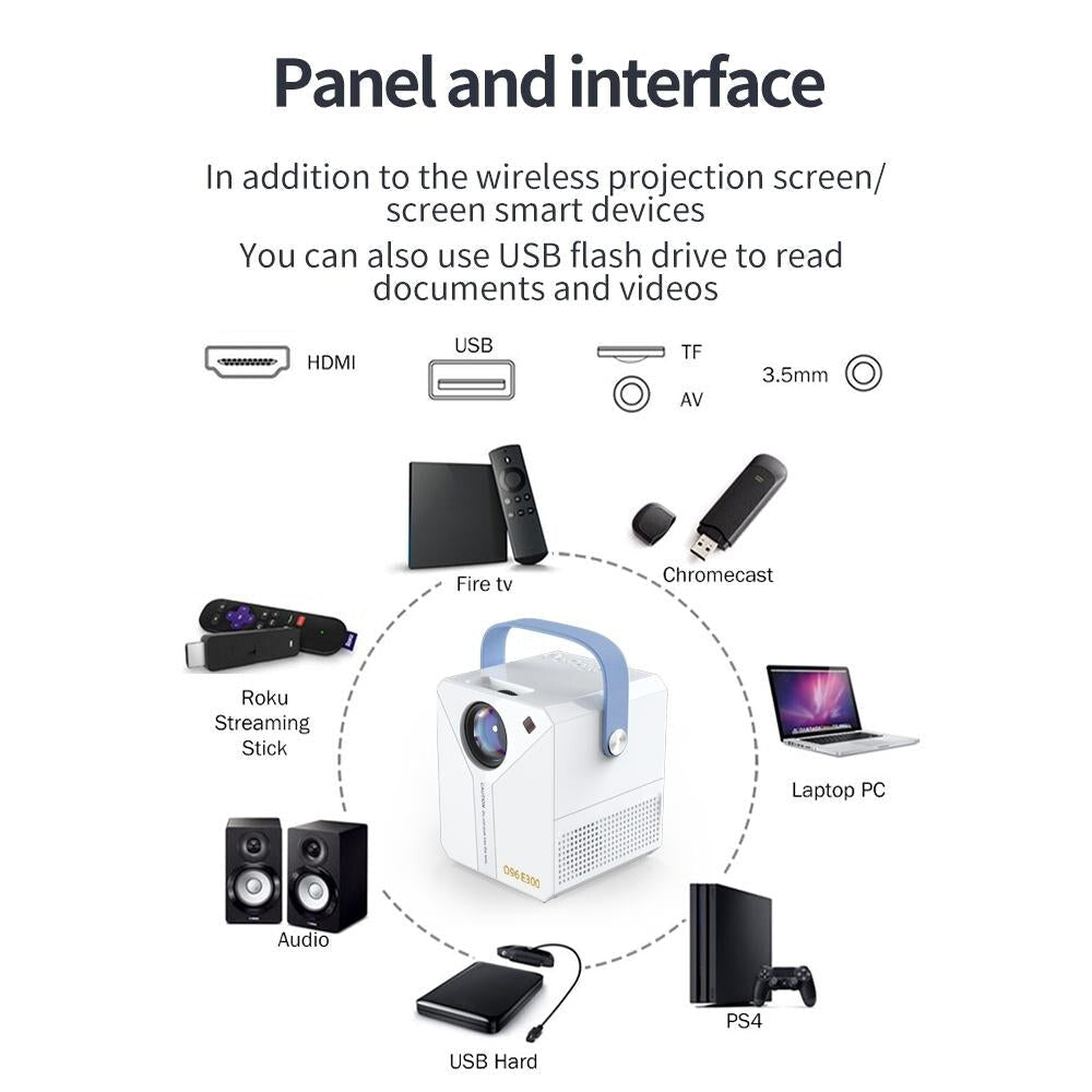 Intelligent Portable 4K Hd Projector - E300 9