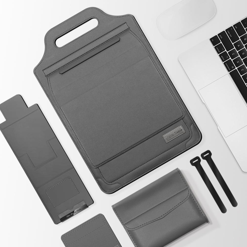 Versatile Laptop Bag with Mouse Pad Stand - Brown 9