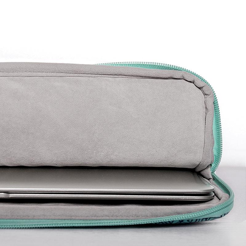 Green Wave 13 Laptop Sleeve in Pu Leather Print 5
