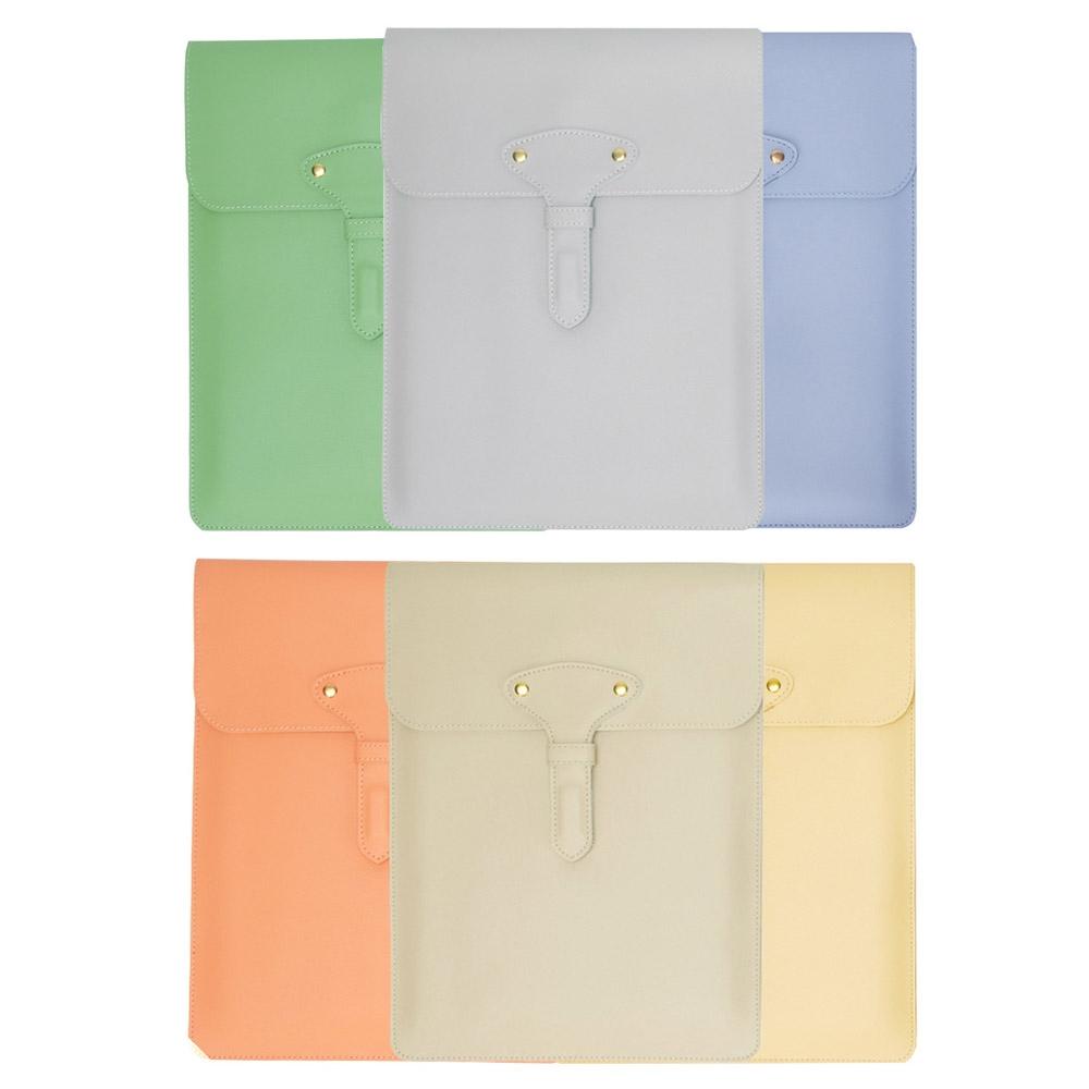Waterproof Leather Laptop Liner Bag - 3-in-1 15 Inches - Light Grey 3