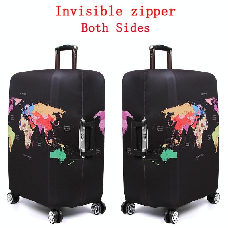 Protective Elastic Suitcase Cover - Fits 26-28 Inch Luggage - Dustproof & Scratch-proof - World Map 13