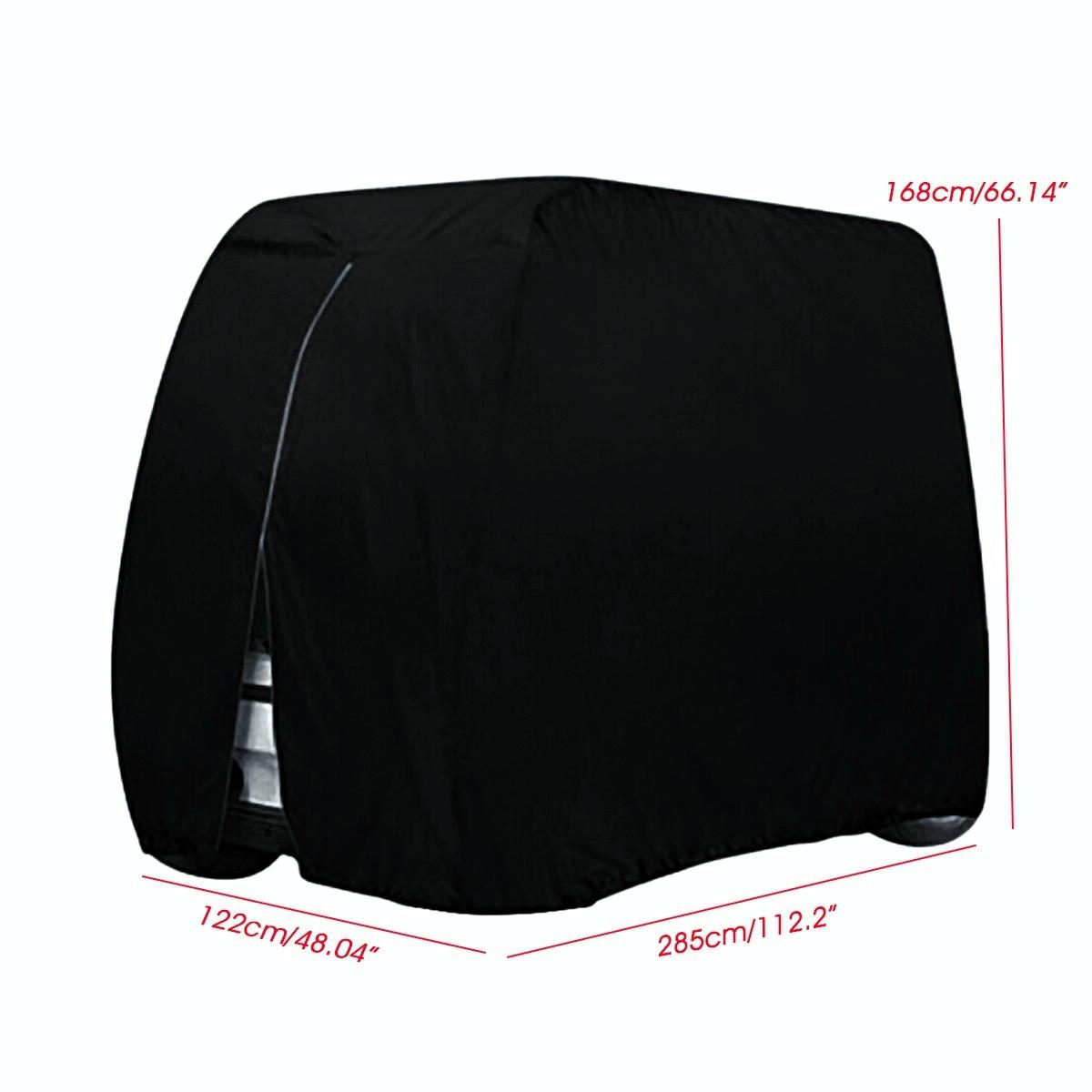 Waterproof Golf Cart Scooter Cover - 285x122x168cm - Black 4