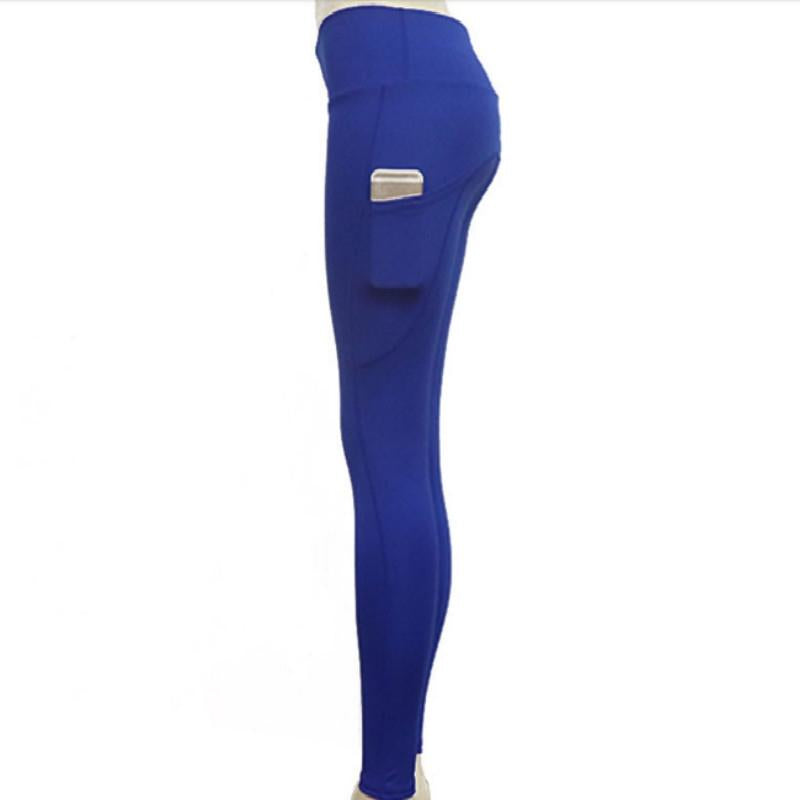 High Elastic Women Yoga Pants With Pockets Stretch Leggings For Jogging Workout And Running Size L - Black 8