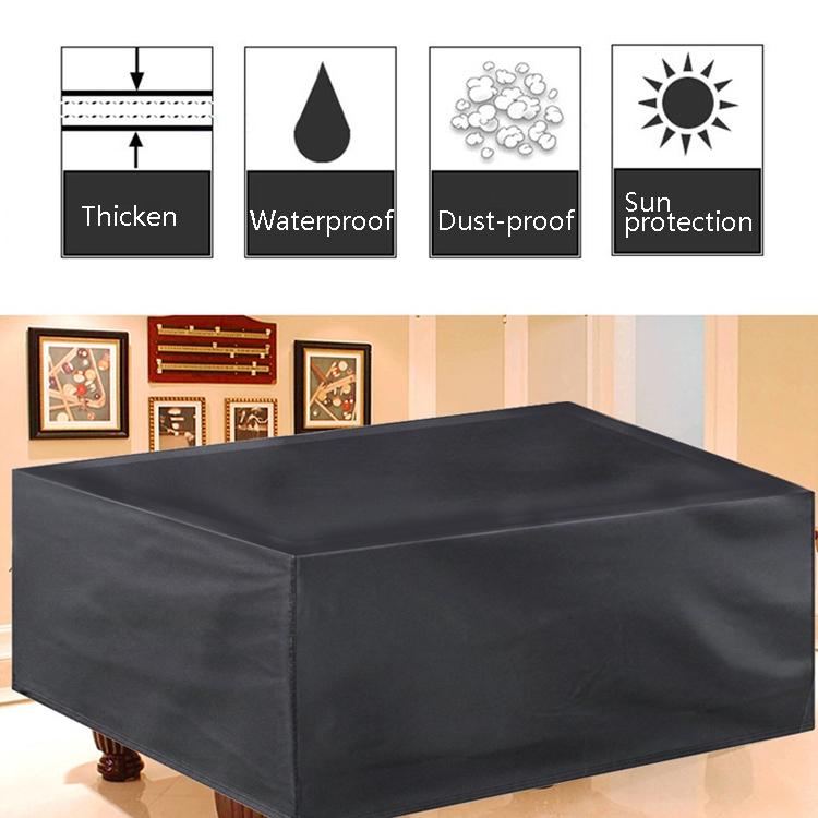 Water-repellent Billiard Table Cover - 287x155x82cm - Black 6