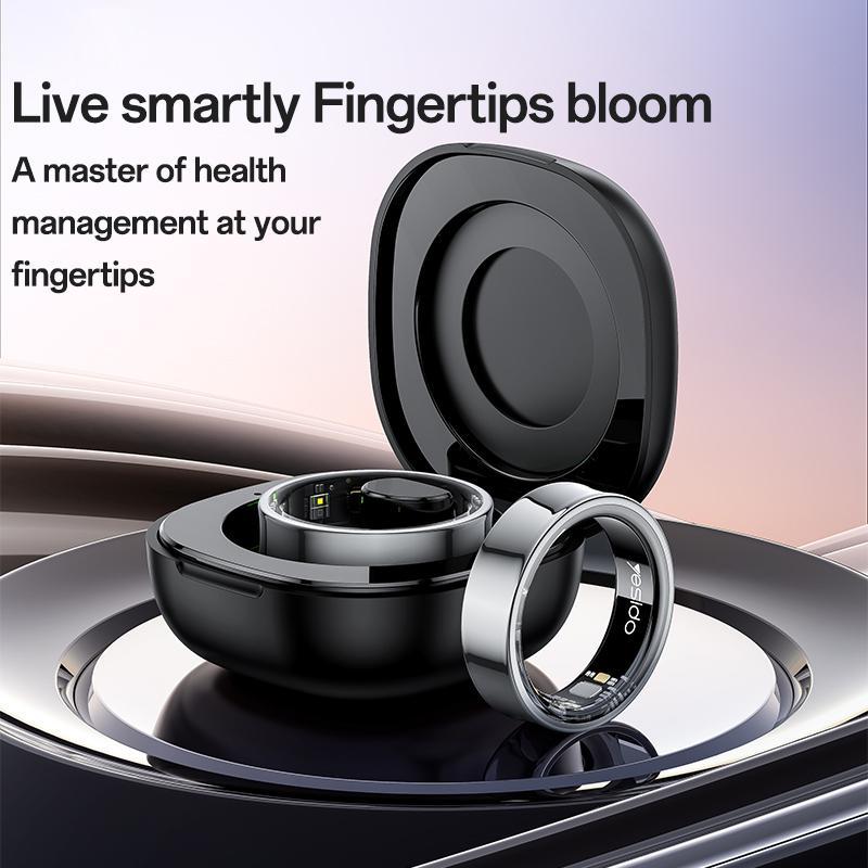 Smart Health Ring Temp Heart Rate Bp Reminder Black - 63Mm 5