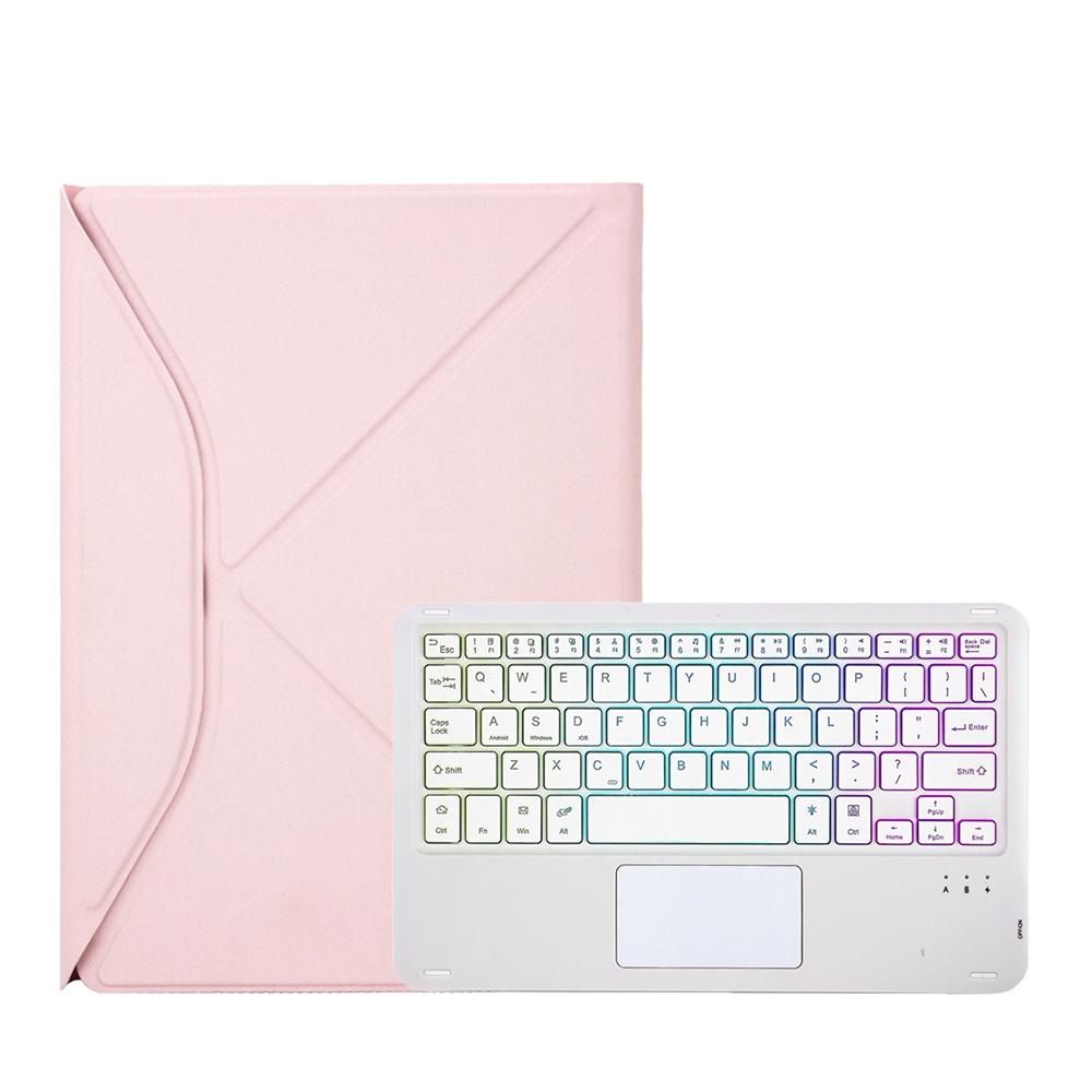 Bluetooth Keyboard Leather Case For Ipad 10.2 - Touchpad Backlight Pen Slot - 2021 / 2020 / 2019 - Black 8