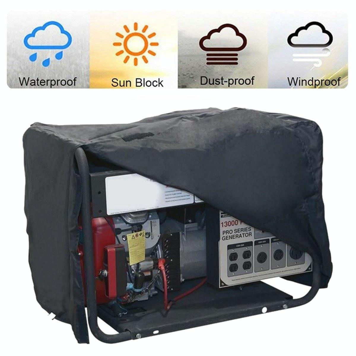 Waterproof Generator Cover - 97x76x76cm - Black Oxford Cloth 5