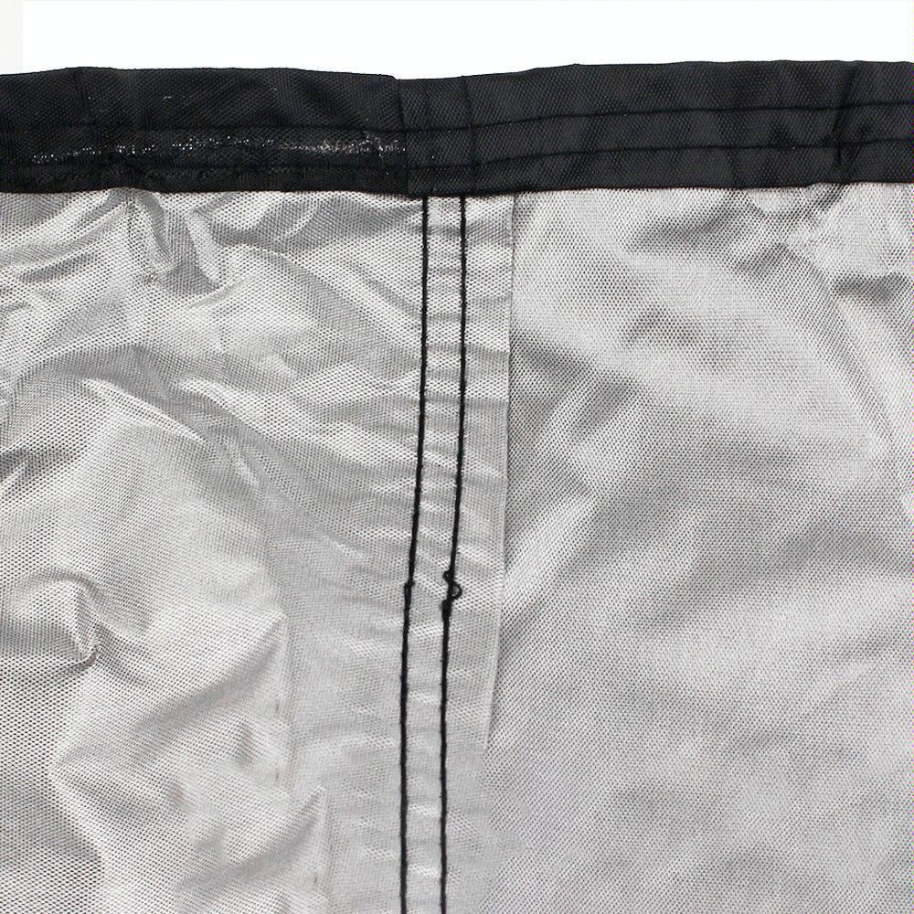 Waterproof Outdoor Bench Cover - Fits 4 Seats - 190x66x89cm - Black / Silver 5