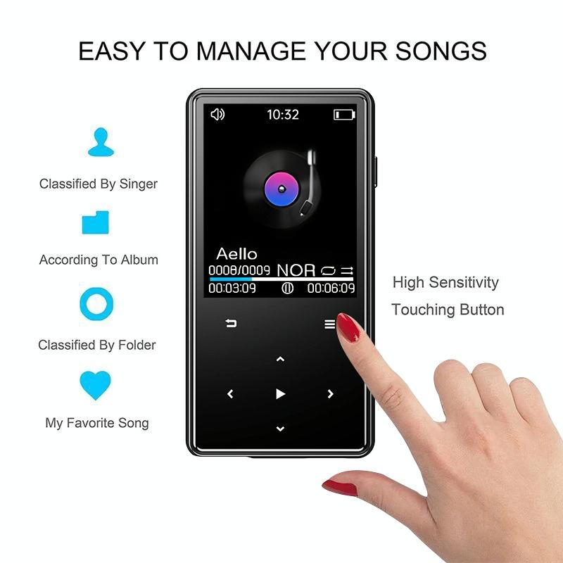 16Gb Portable Bluetooth Mp3 / Mp4 Music Player Black - 32Gb 5