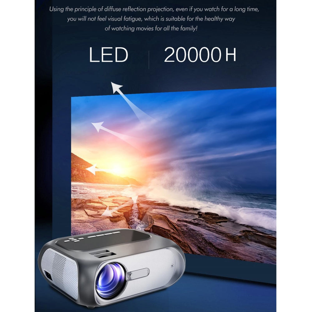 720P Home Theater Projector - 200 Ansi Lumens - Silver Grey 3