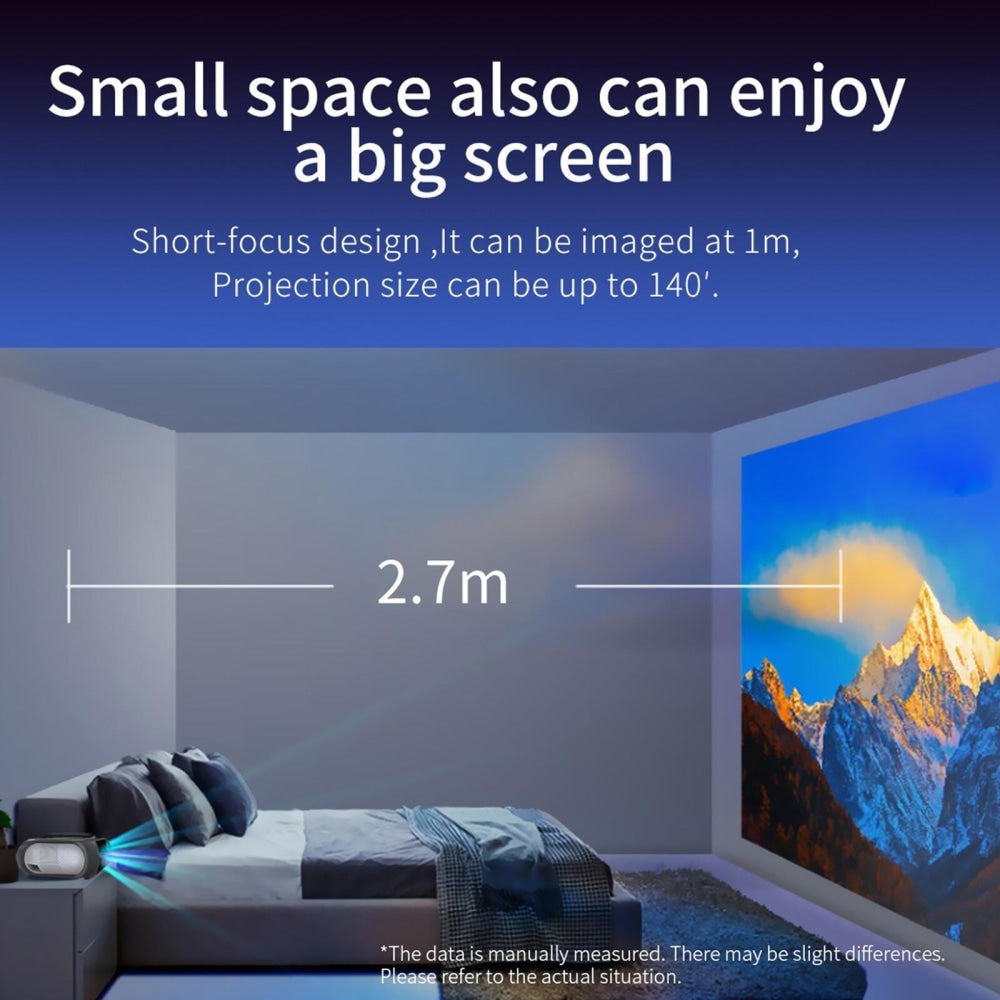 720P Home Theater Projector - 200 Ansi Lumens - Silver Grey 8