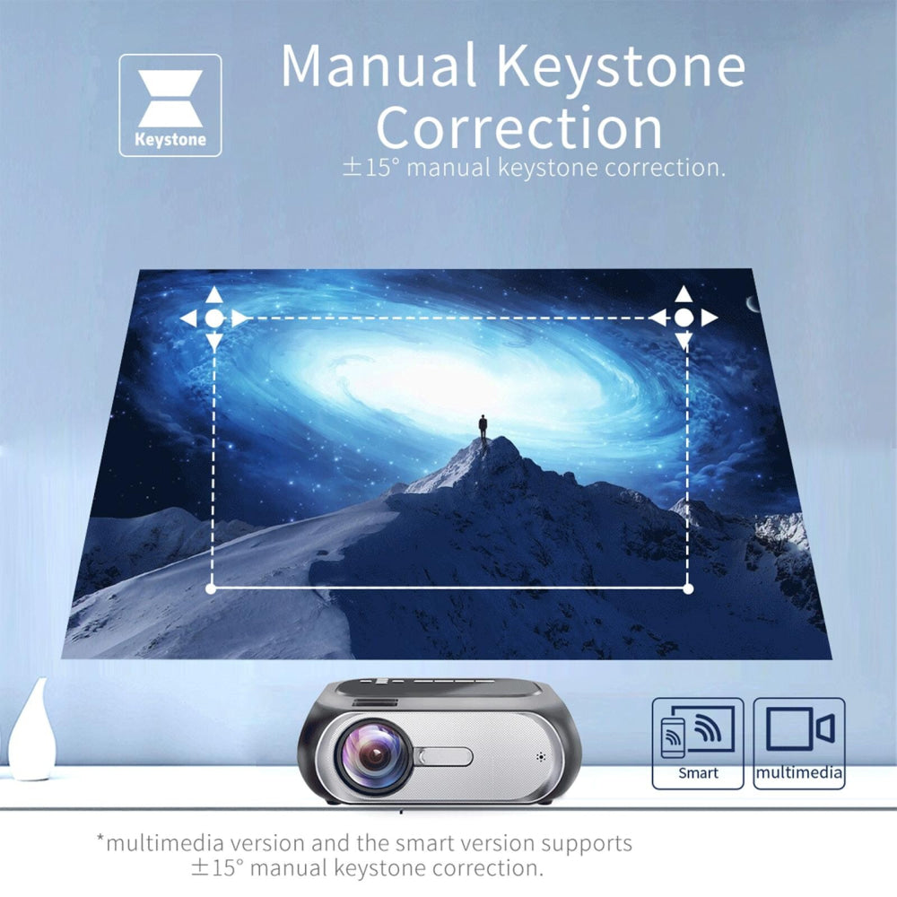 720P Home Theater Projector - 200 Ansi Lumens - Silver Grey 9
