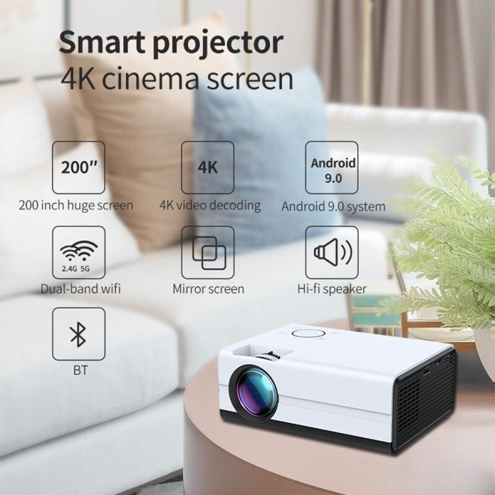 Mini Lcd Digital Projector - 2200 Lumens 800X480 Resolution White / Black 3