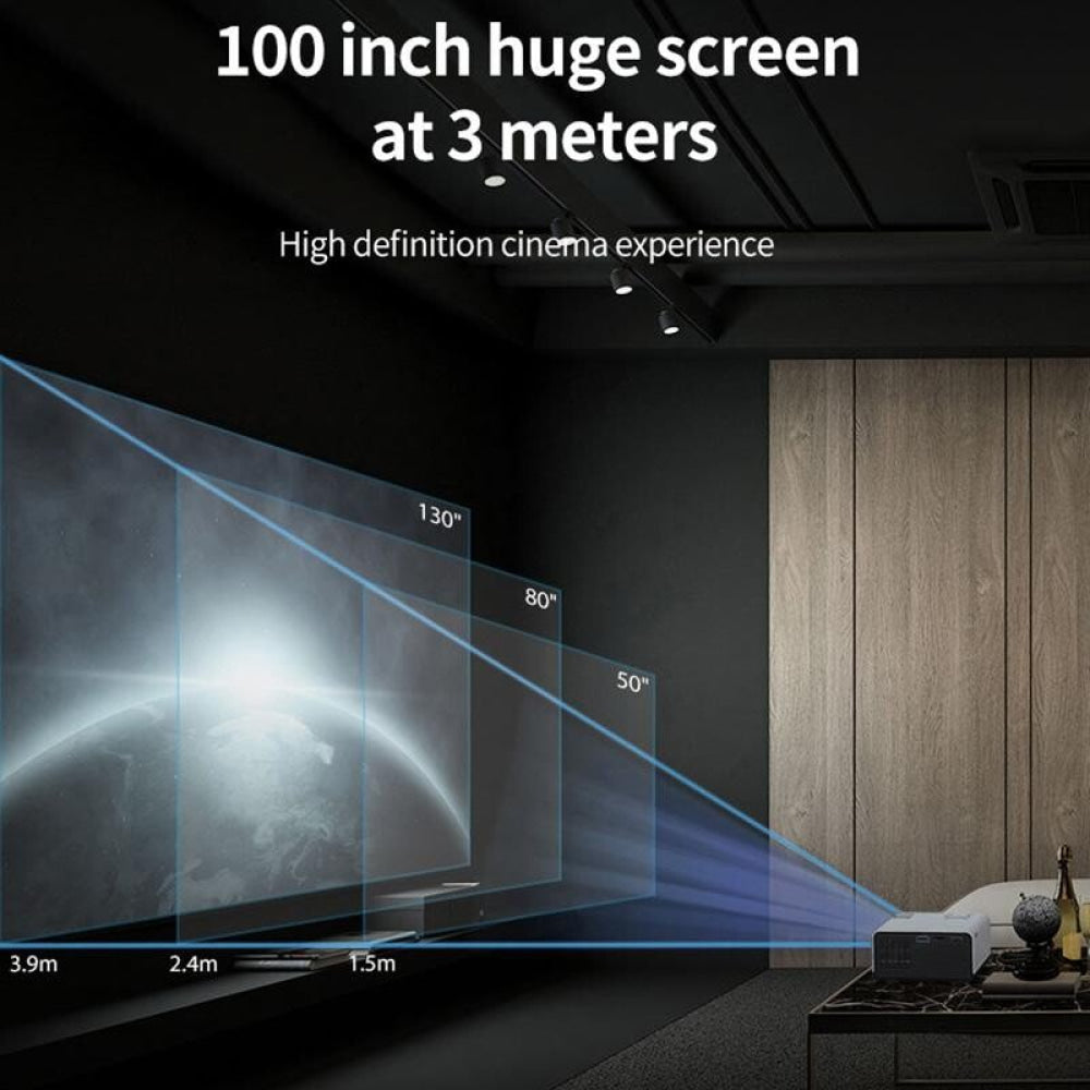 Mini Lcd Digital Projector - 2200 Lumens 800X480 Resolution White / Black 6