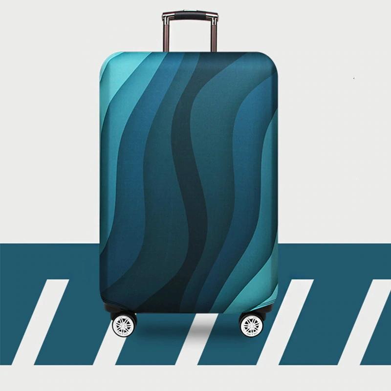 29-32 Inch Travel Suitcase Dust Covers - Elastic & Abrasion-resistant - Green Ripple 11