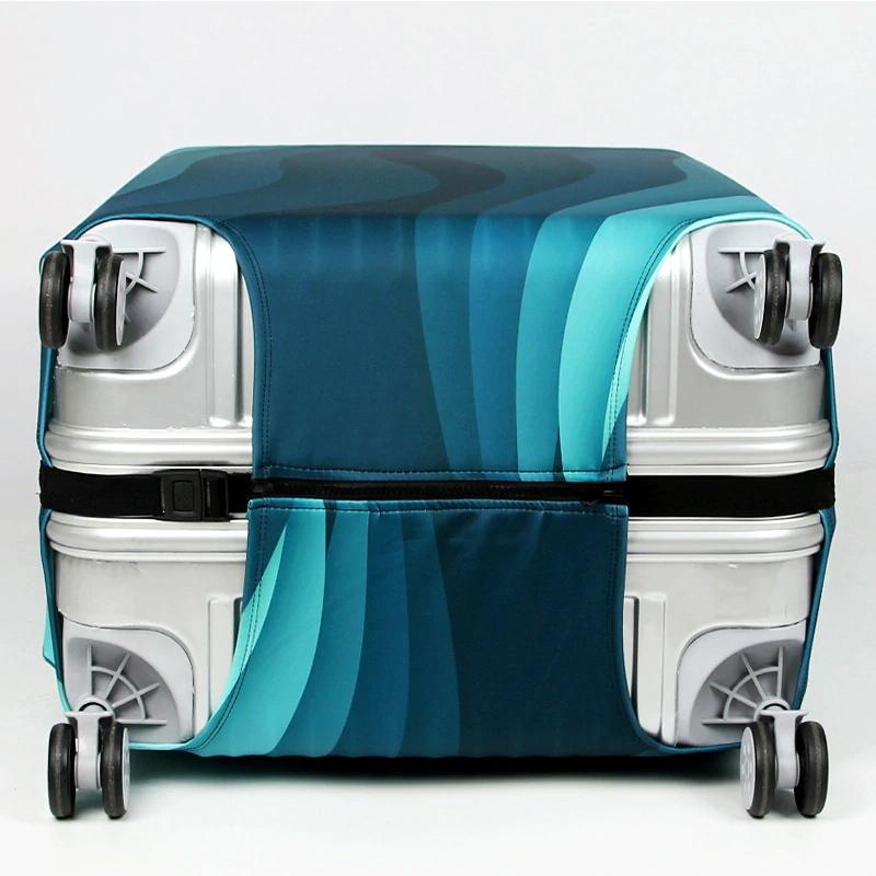29-32 Inch Travel Suitcase Dust Covers - Elastic & Abrasion-resistant - Green Ripple 13