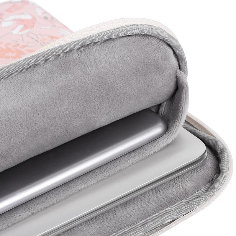 Waterproof 14 Laptop Liner Bag in Light Pink Pu Leather 5