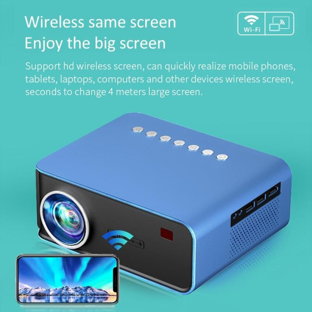 Portable Home Theater Lcd Projector - 1200 Lumens 1024X600 Same Screen Blue 11