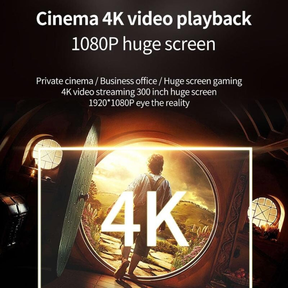 Mini Lcd Digital Projector - 2200 Lumens - Android - White / Black - 800X480 7