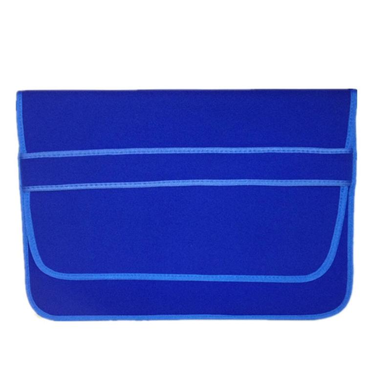 Horizontal Flap Clutch Bag with Neoprene Laptop Lining - Black - 15 Inch 12