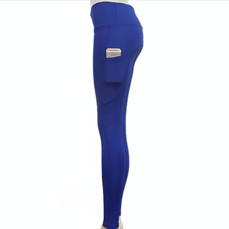 High Elastic Yoga Pants With Pockets For Women Jogging Workout Running Leggings Xl - Black - Xl 5