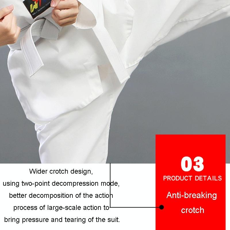 Taekwondo Training Uniform Child & Adult Cotton Clothing Size 130 - Striped Long Sleeves - 160 9