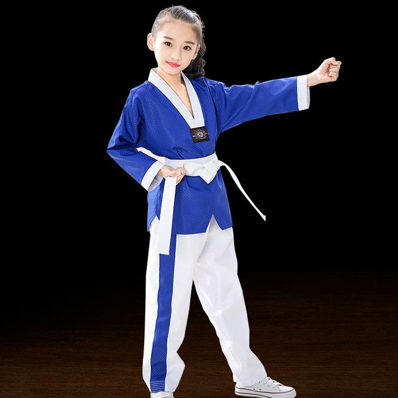 Taekwondo Training Uniform Child & Adult Cotton Clothing Size 130 - Striped Long Sleeves - 160 15