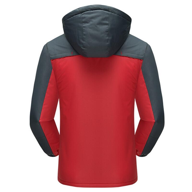 Men Winter Thick Fleece Waterproof Outwear Down Jackets Coats - Black 6
