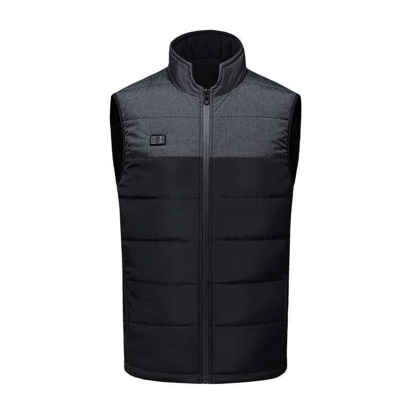 Heated Vest Electric Heating 3 Constant Temperature Warm Cotton Jacket - Black-4 Zones Heating - Xl 7