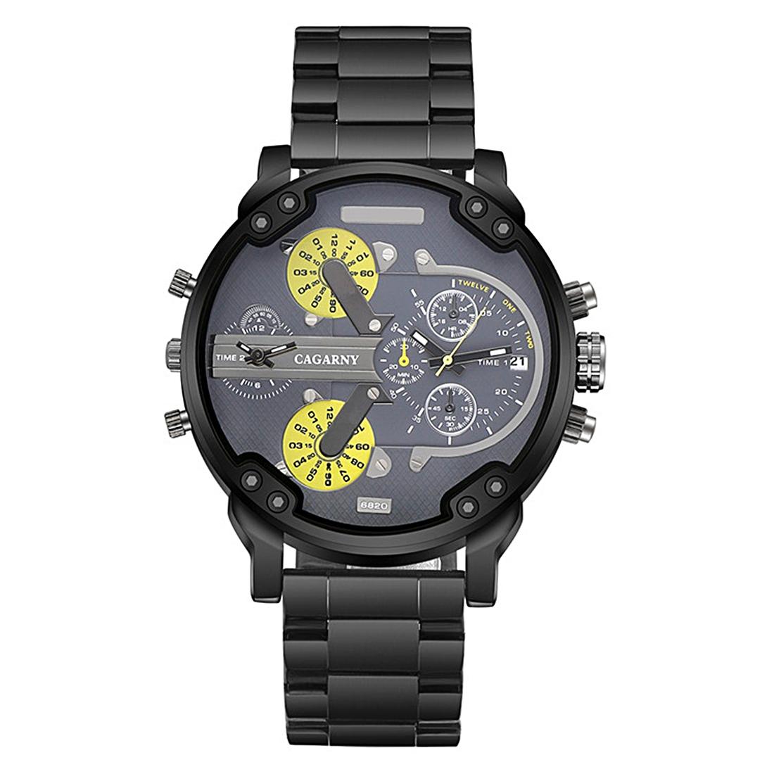 Large Dial Dual Time Zone Business Watch - Fashionable Quartz - Wa0024A