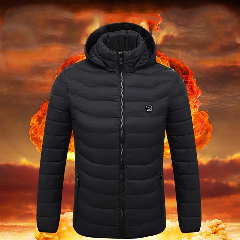 Winter Smart Electric Heating Hooded Jacket - Red - Xxxl 3
