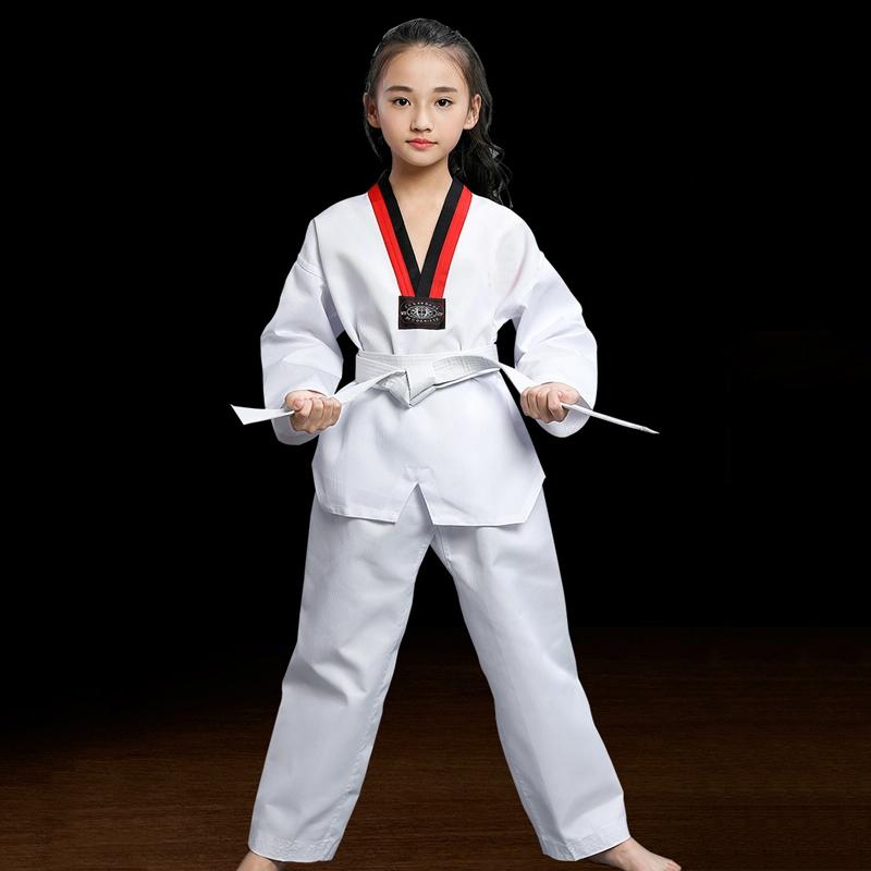 Taekwondo Training Uniform Child & Adult Cotton Clothing Size 130 - Striped Long Sleeves - 170 13